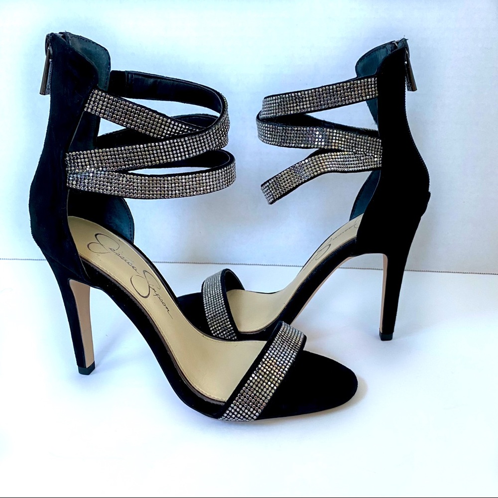 Jessica Simpson Strappy Rhinestone Heel